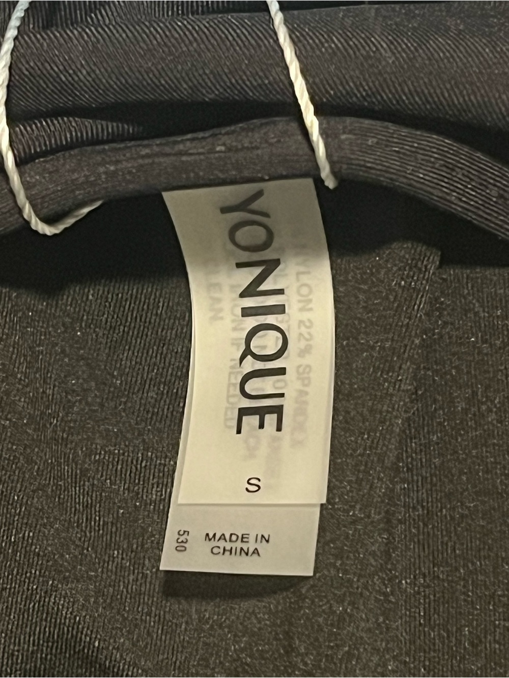 Yonique Black Ruched One-Piece Swimsuit - Size S NWT - V-Neck Strappy Back - Picture 5 of 6